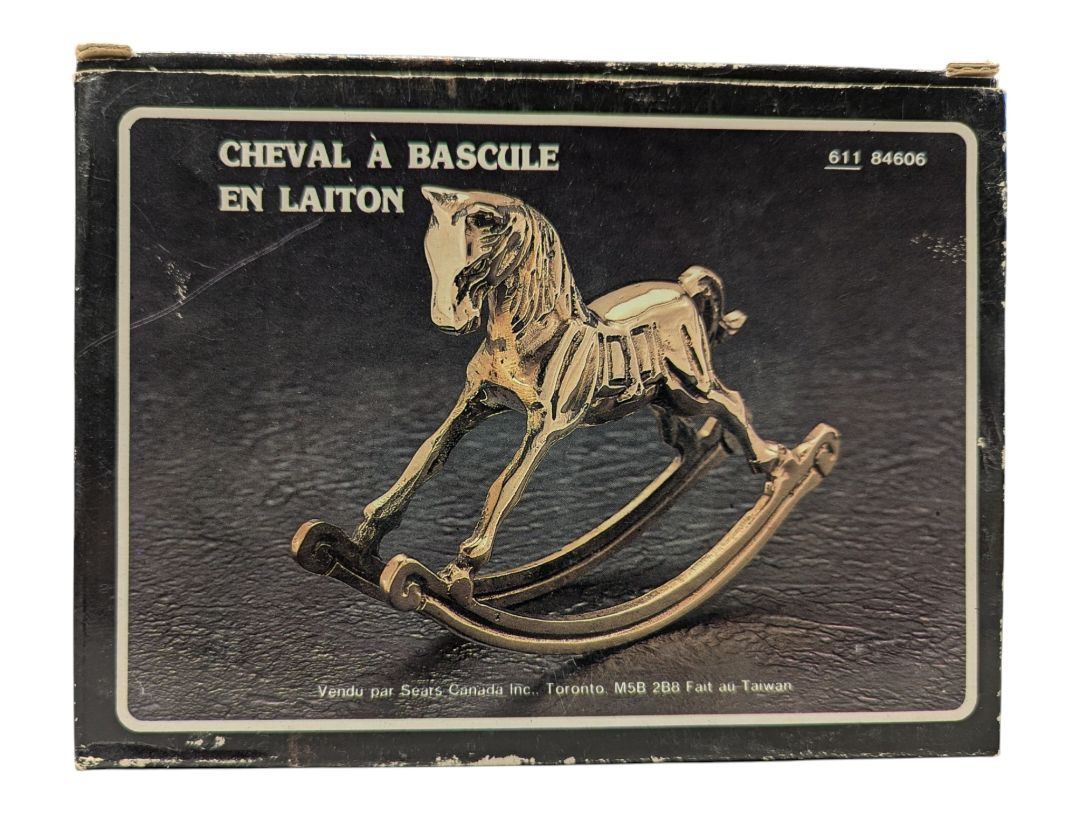 Vintage Sears Canada Brass Rocking Horse