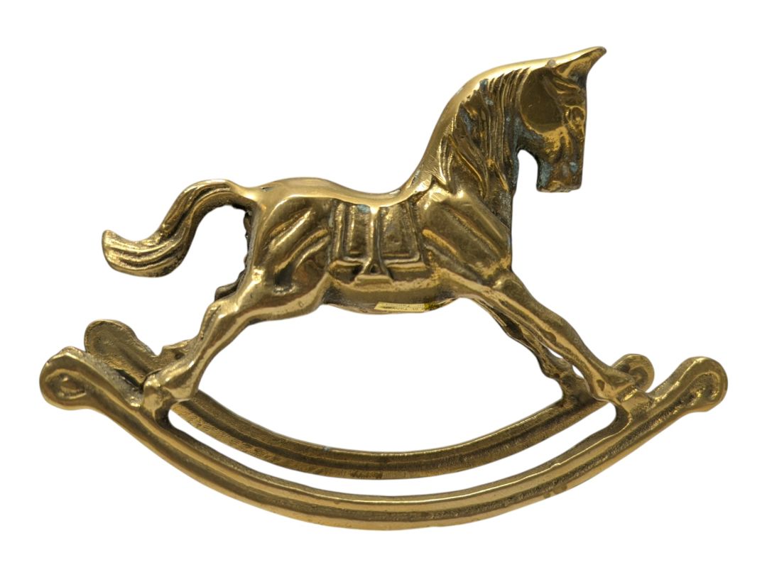 Vintage Sears Canada Brass Rocking Horse