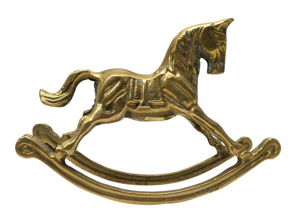 Vintage Sears Canada Brass Rocking Horse