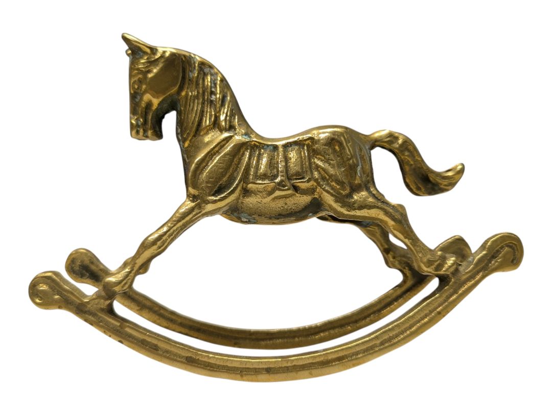 Vintage Sears Canada Brass Rocking Horse