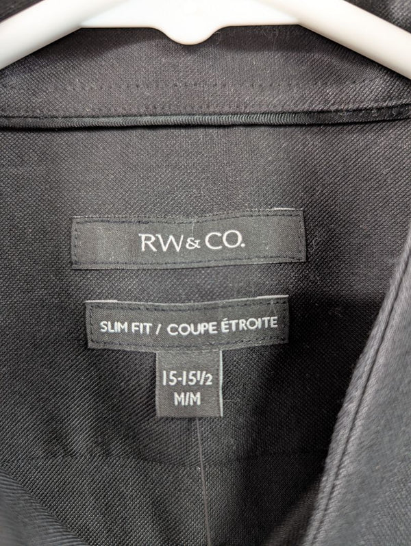 RW&CO Slim Fit Black Long Sleeve Dress Shirt