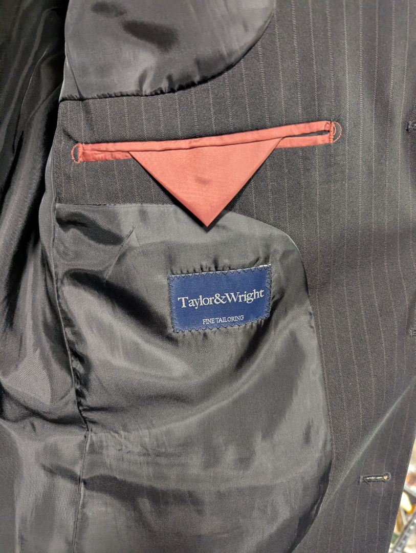 Taylor & Wright Men’s Pinstripe Suit