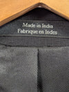 Alfred Sung Men’s Charcoal Pinstripe Wool Suit