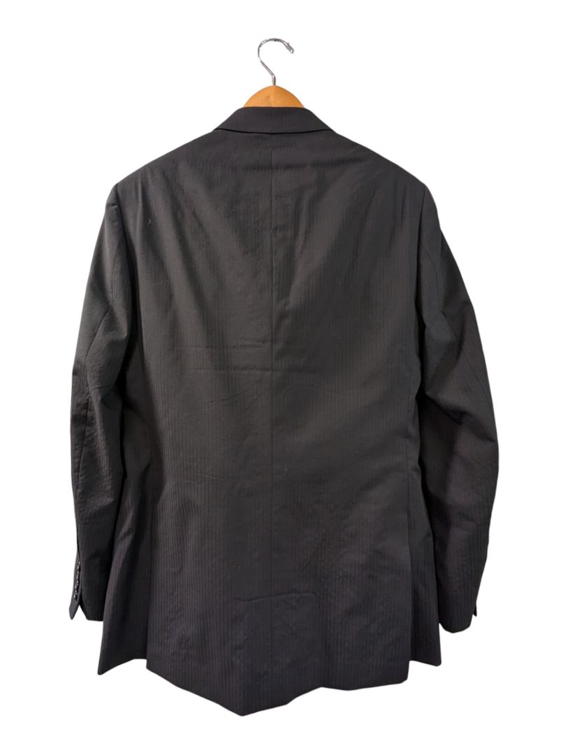 Alfred Sung Men’s Charcoal Pinstripe Wool Suit