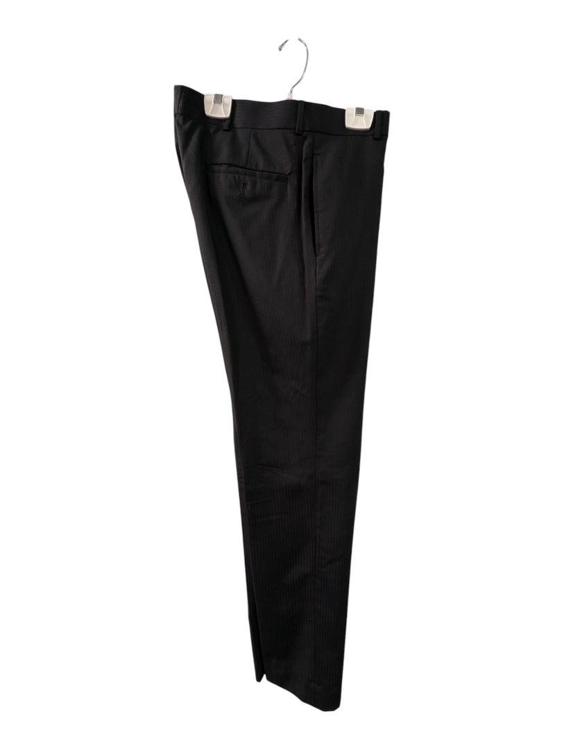 Alfred Sung Men’s Charcoal Pinstripe Wool Suit