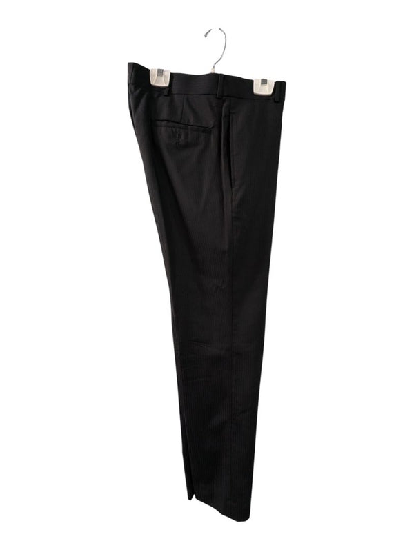 Alfred Sung Men’s Charcoal Pinstripe Wool Suit