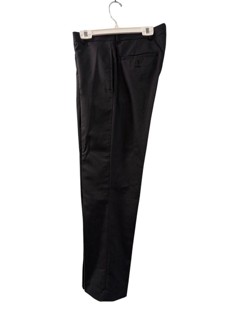 Alfred Sung Men’s Charcoal Pinstripe Wool Suit