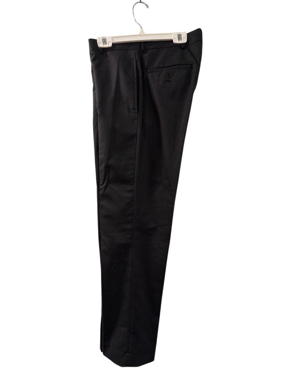 Alfred Sung Men’s Charcoal Pinstripe Wool Suit