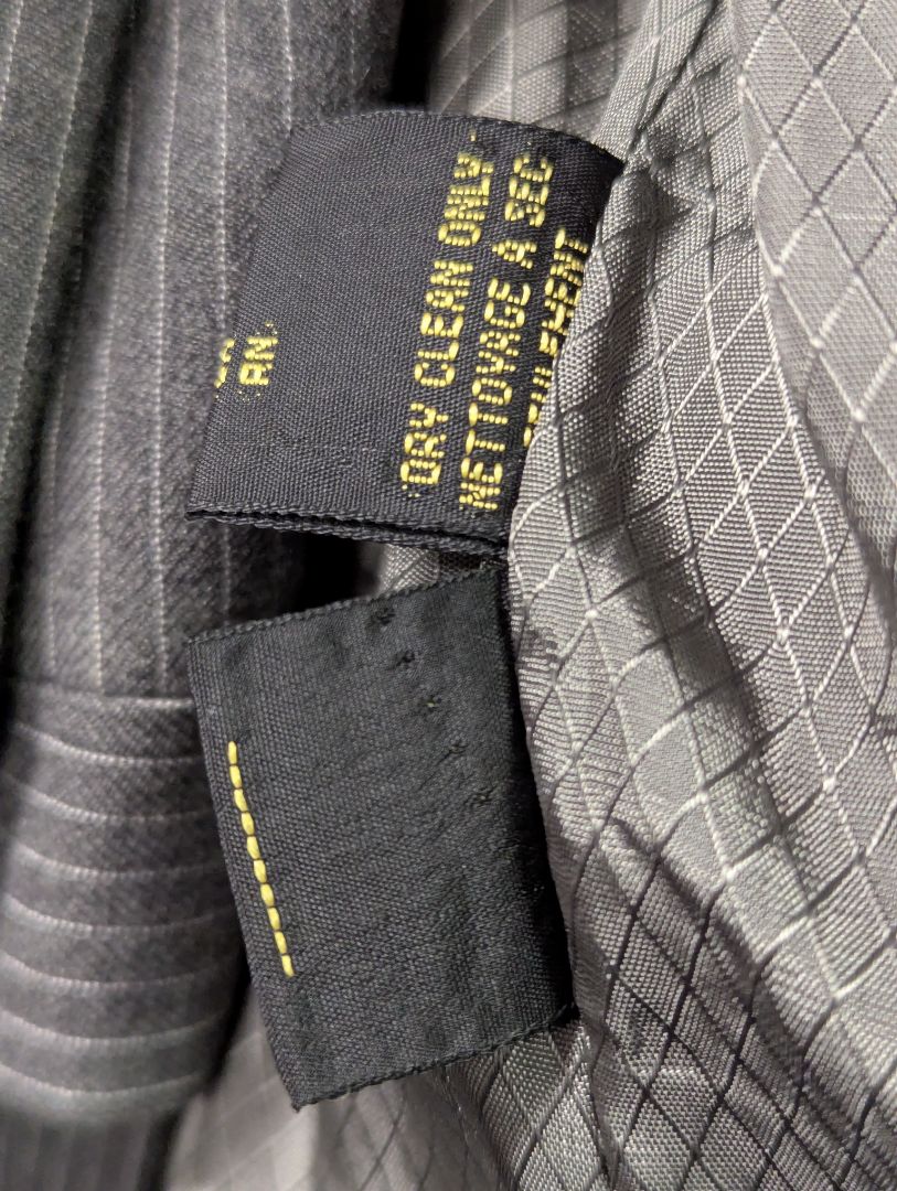 Custom Men’s Charcoal Pinstripe Suit – Size Medium