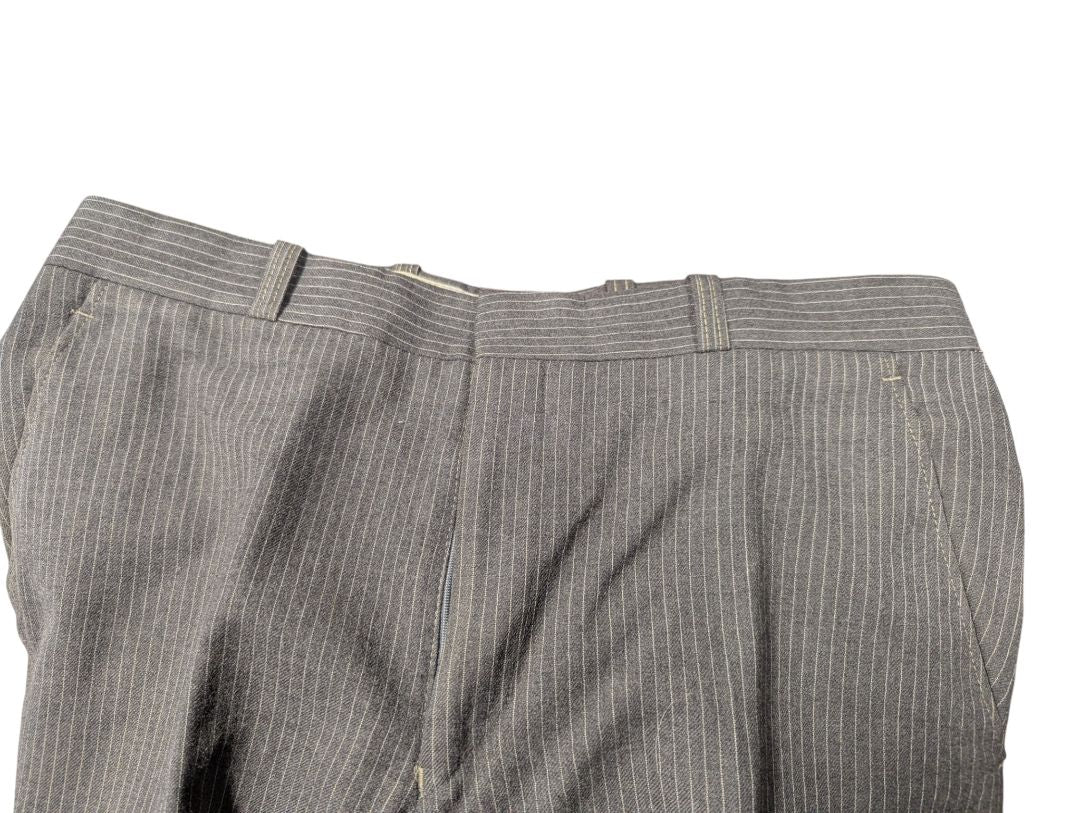 Custom Men’s Charcoal Pinstripe Suit – Size Medium