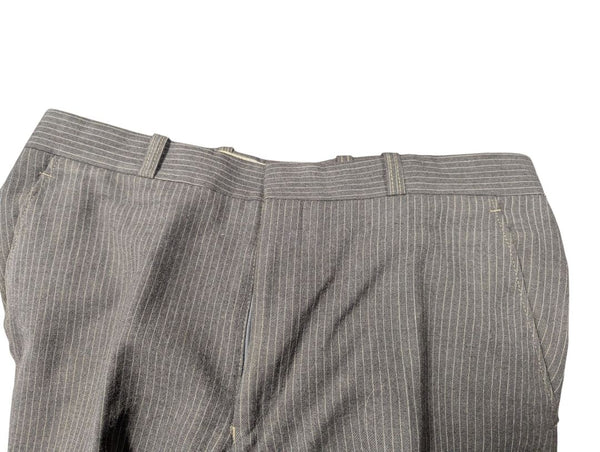 Custom Men’s Charcoal Pinstripe Suit – Size Medium