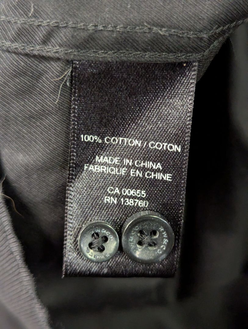 RW&CO. Slim Fit Non-Iron Black Dress Shirt