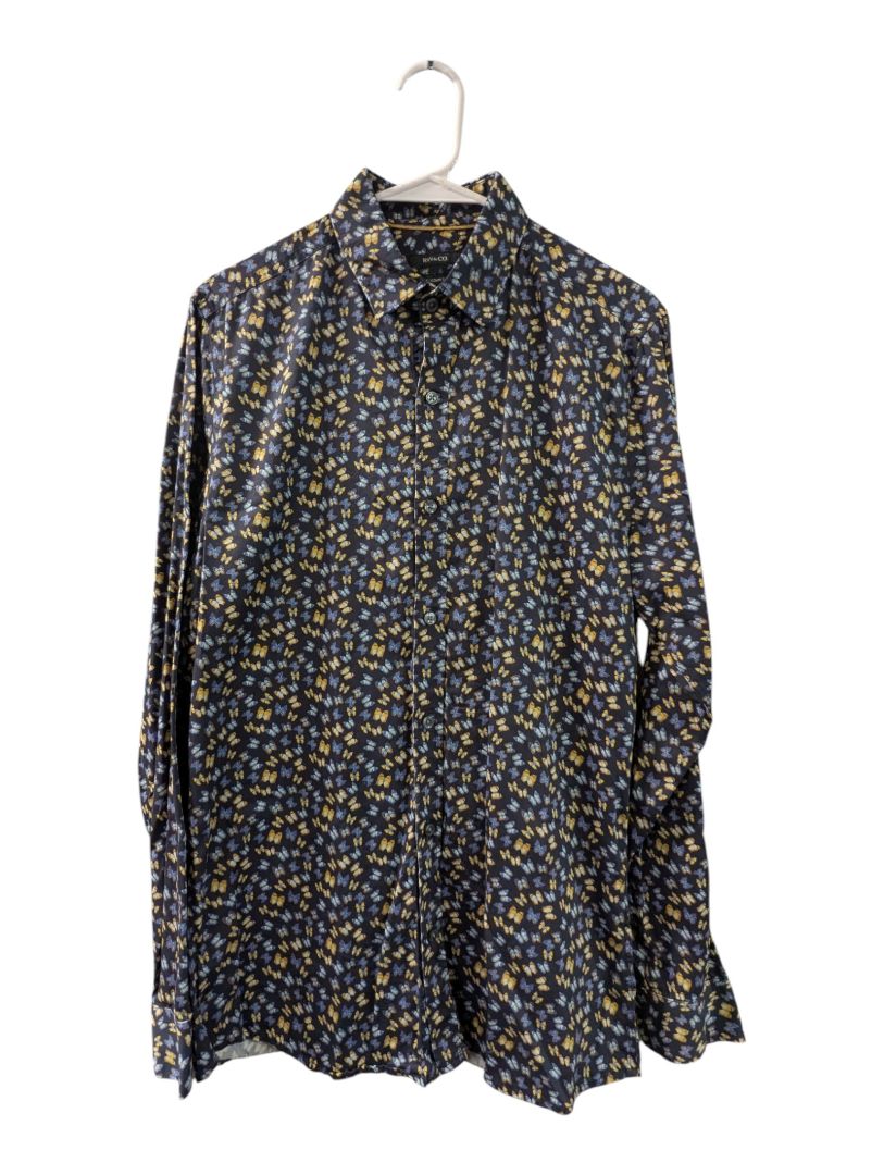 RW&CO Slim Fit Butterfly Print Dress Shirt