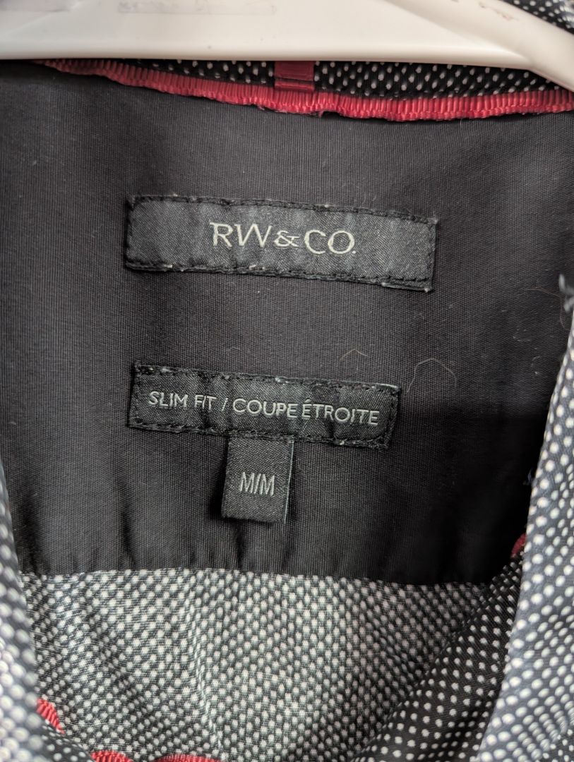 RW&CO Slim Fit Micro-Pattern Dress Shirt