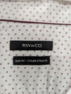 RW&CO. Slim Fit White Micro-Dot Dress Shirt