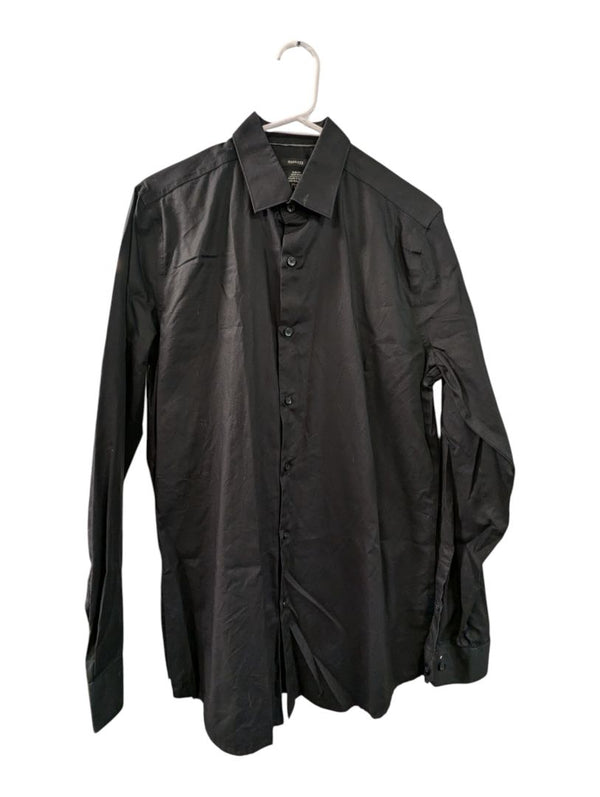 RW&CO. Slim Fit Non-Iron Black Dress Shirt