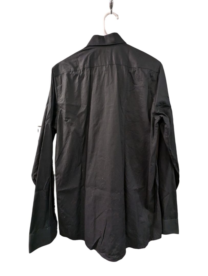 RW&CO. Slim Fit Non-Iron Black Dress Shirt