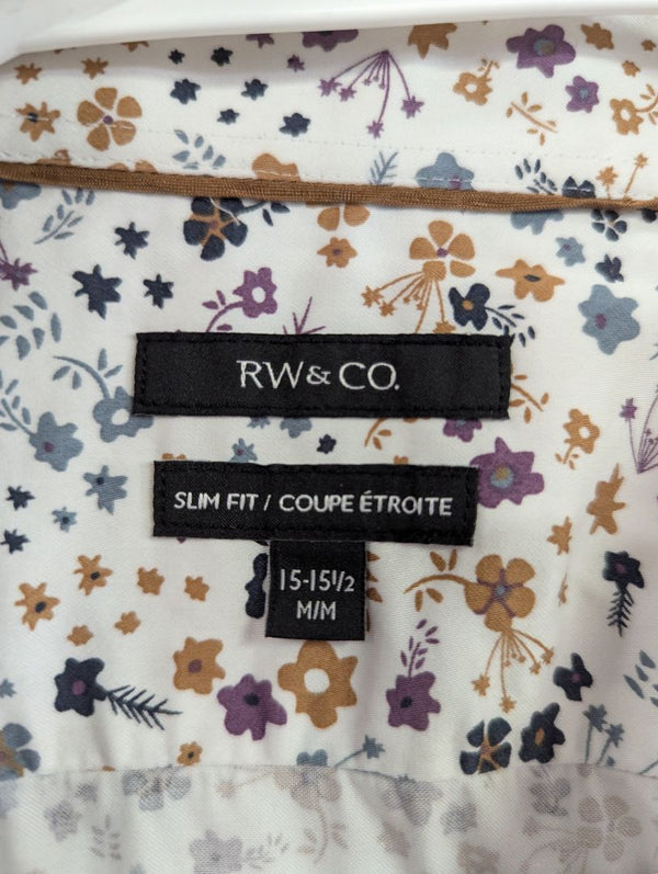 RW&CO. Slim Fit Floral Cotton Dress Shirt