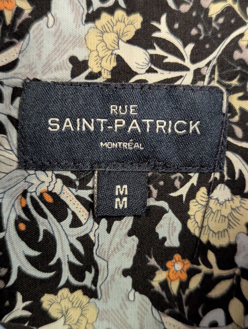 Rue Saint-Patrick Montreal Black Short Sleeve Shirt – M