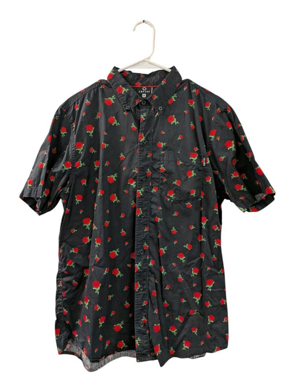 Empyre Roses Black & Red Short Sleeve Shirt – Medium