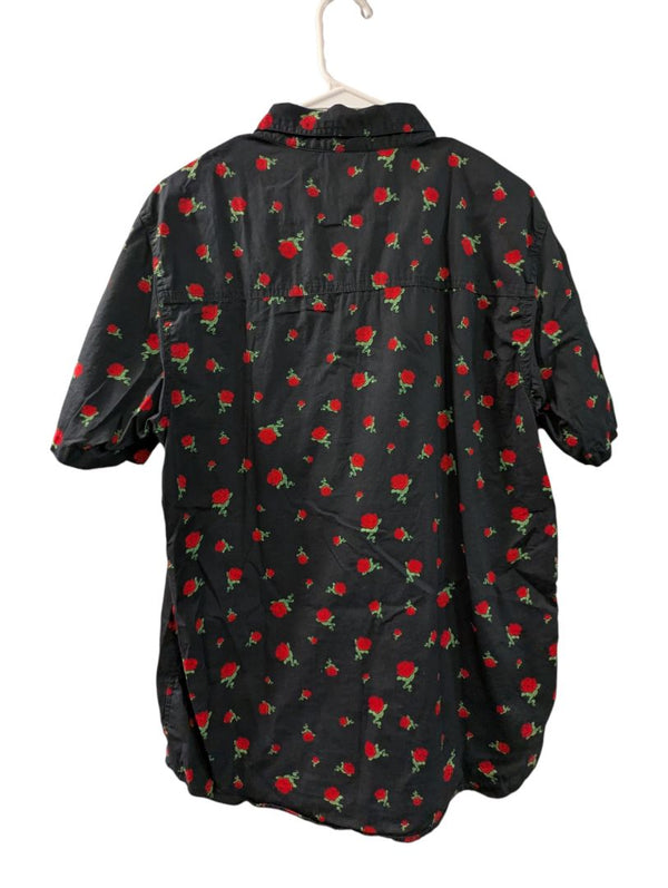 Empyre Roses Black & Red Short Sleeve Shirt – Medium