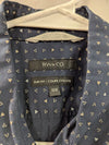 RW&CO. Slim Fit Geometric Print Short-Sleeve Shirt – Medium