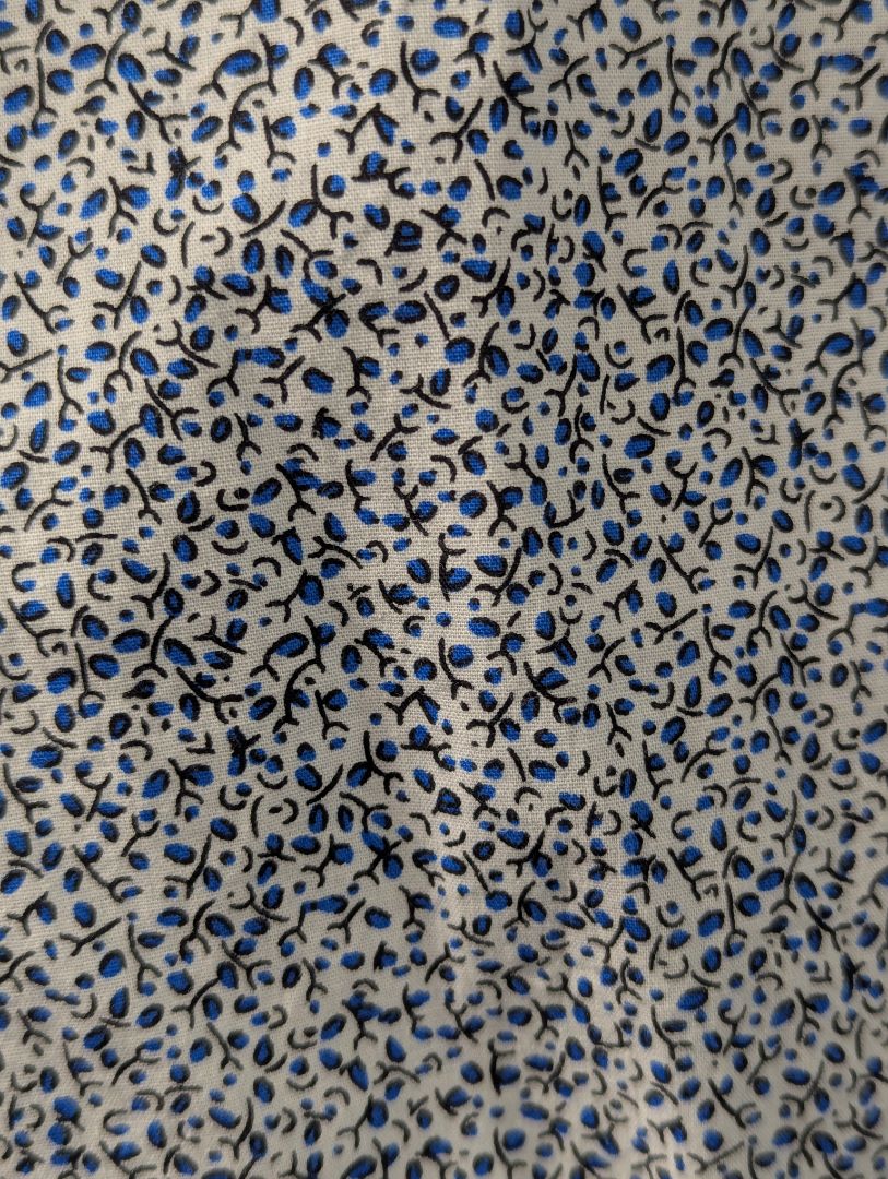 Rue Saint-Patrick Blue Print Shirt – Medium