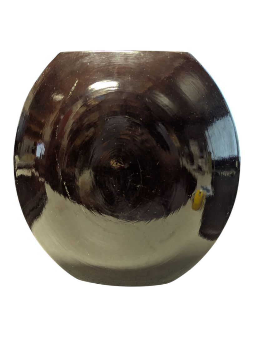 Vintage Lacquered Wood Vase