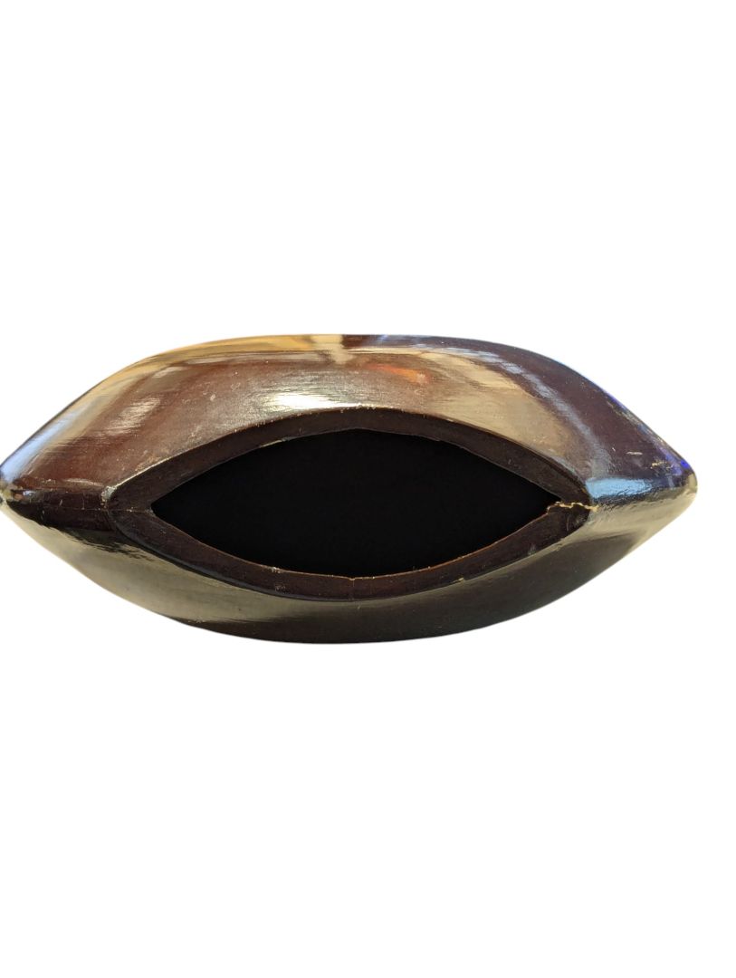 Vintage Lacquered Wood Vase