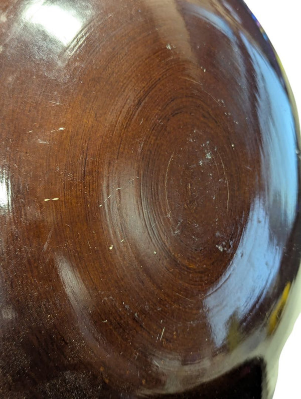 Vintage Lacquered Wood Vase