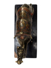 Brass Camel Figurine on Black Wood Base