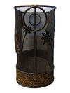 Elephant & Palm Tree Metal Mesh Magazine Basket