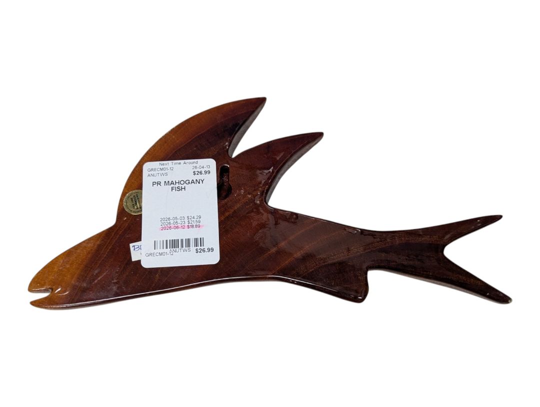 Pair of Barbados Mahogany Flying Fish Wall Décor