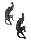 Pair of Hand-Carved Wooden Monkey Figures