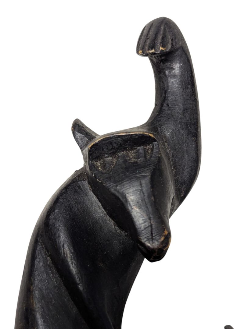 Pair of Hand-Carved Wooden Monkey Figures