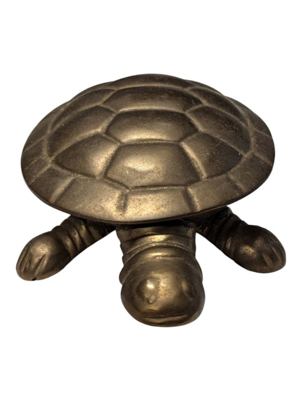 Brass Turtle Hinged Trinket Box