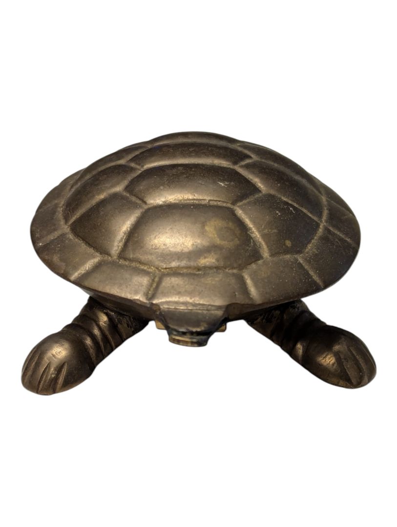 Brass Turtle Hinged Trinket Box