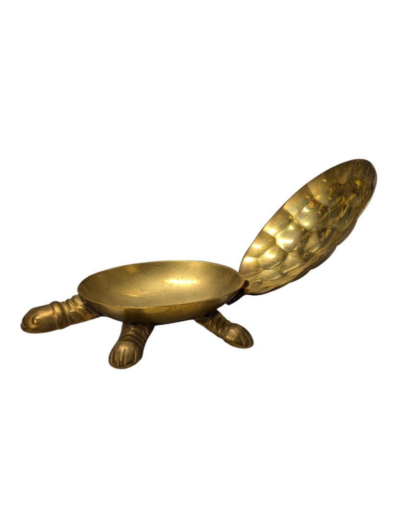 Brass Turtle Hinged Trinket Box