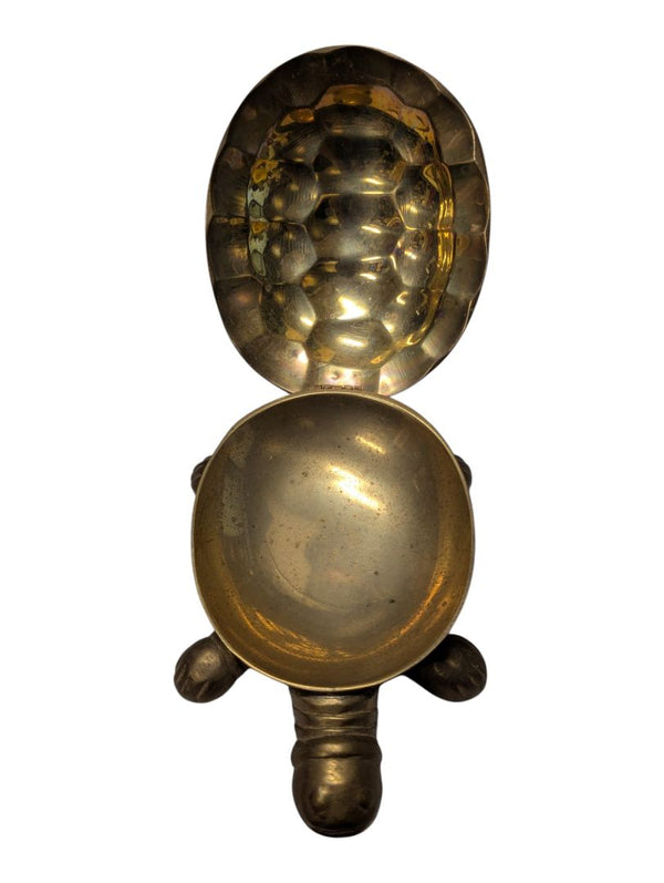 Brass Turtle Hinged Trinket Box