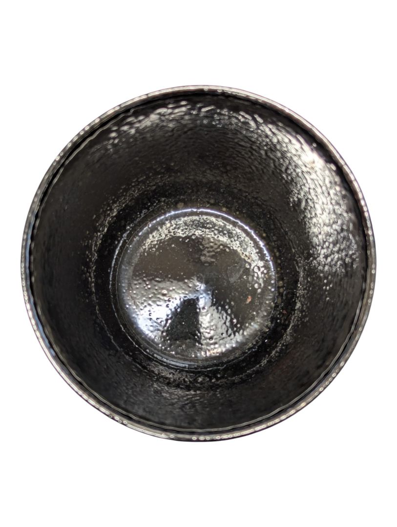 Hammered Silver-Tone Metal Decorative Bowl