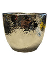 Hammered Silver-Tone Metal Decorative Bowl