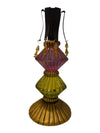 Foreside Decorative Glass Candle Holder with Beaded Accents