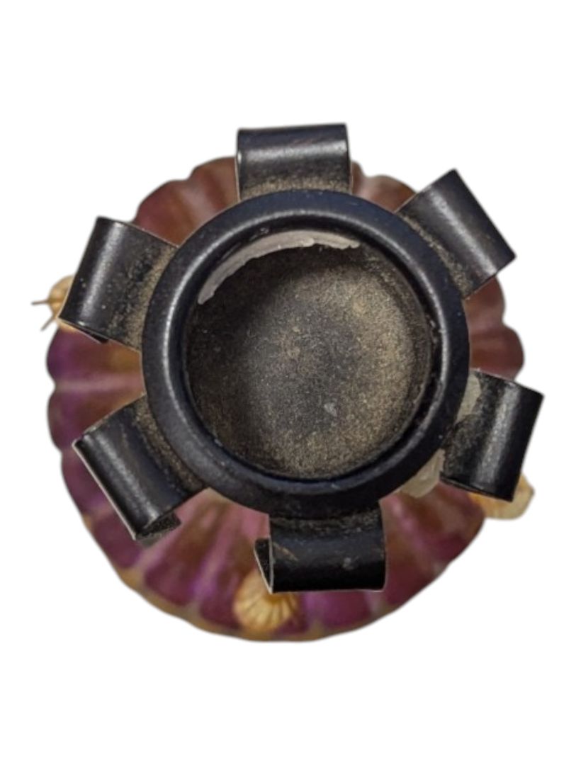 Foreside Decorative Glass Candle Holder with Beaded Accents