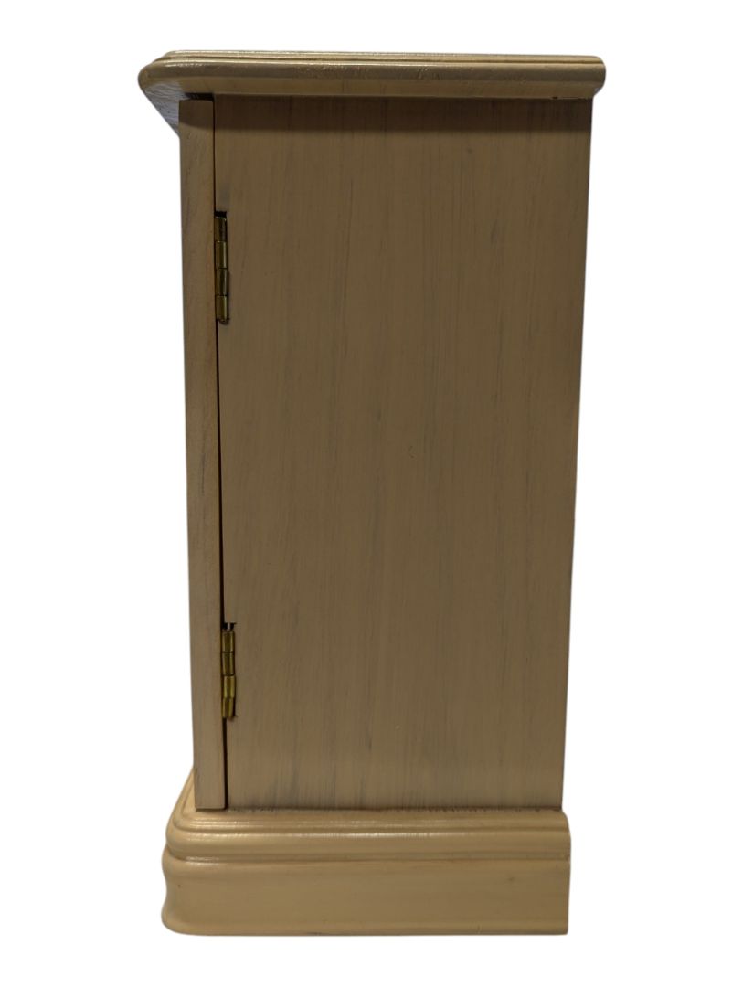 Gunther Mele Wooden Jewelry Armoire with Floral Glass Door