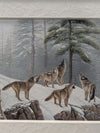 Framed Winter Wolf Scene