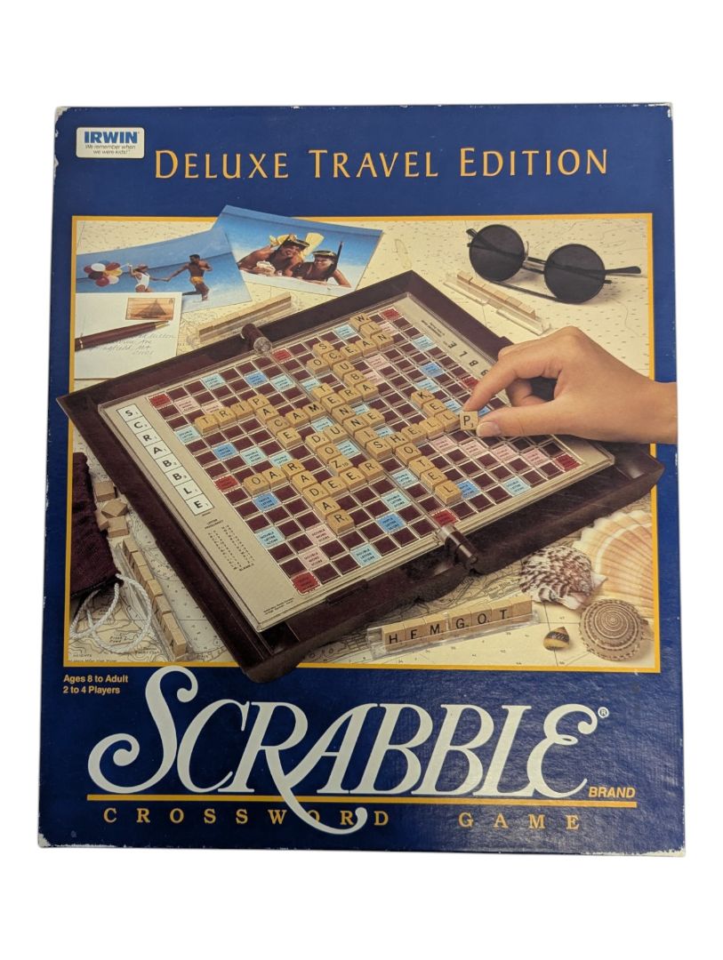 Vintage 1990 Scrabble Deluxe Travel Edition