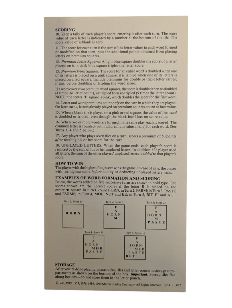 Vintage 1990 Scrabble Deluxe Travel Edition
