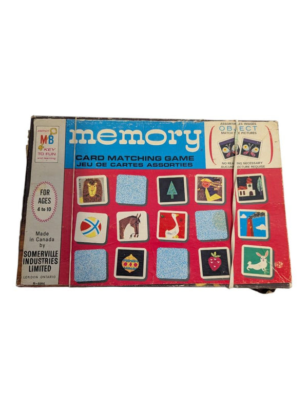 Vintage 1968 Milton Bradley Memory Card Matching Game