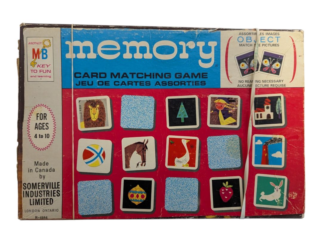 Vintage 1968 Milton Bradley Memory Card Matching Game