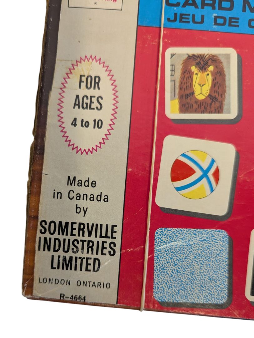 Vintage 1968 Milton Bradley Memory Card Matching Game